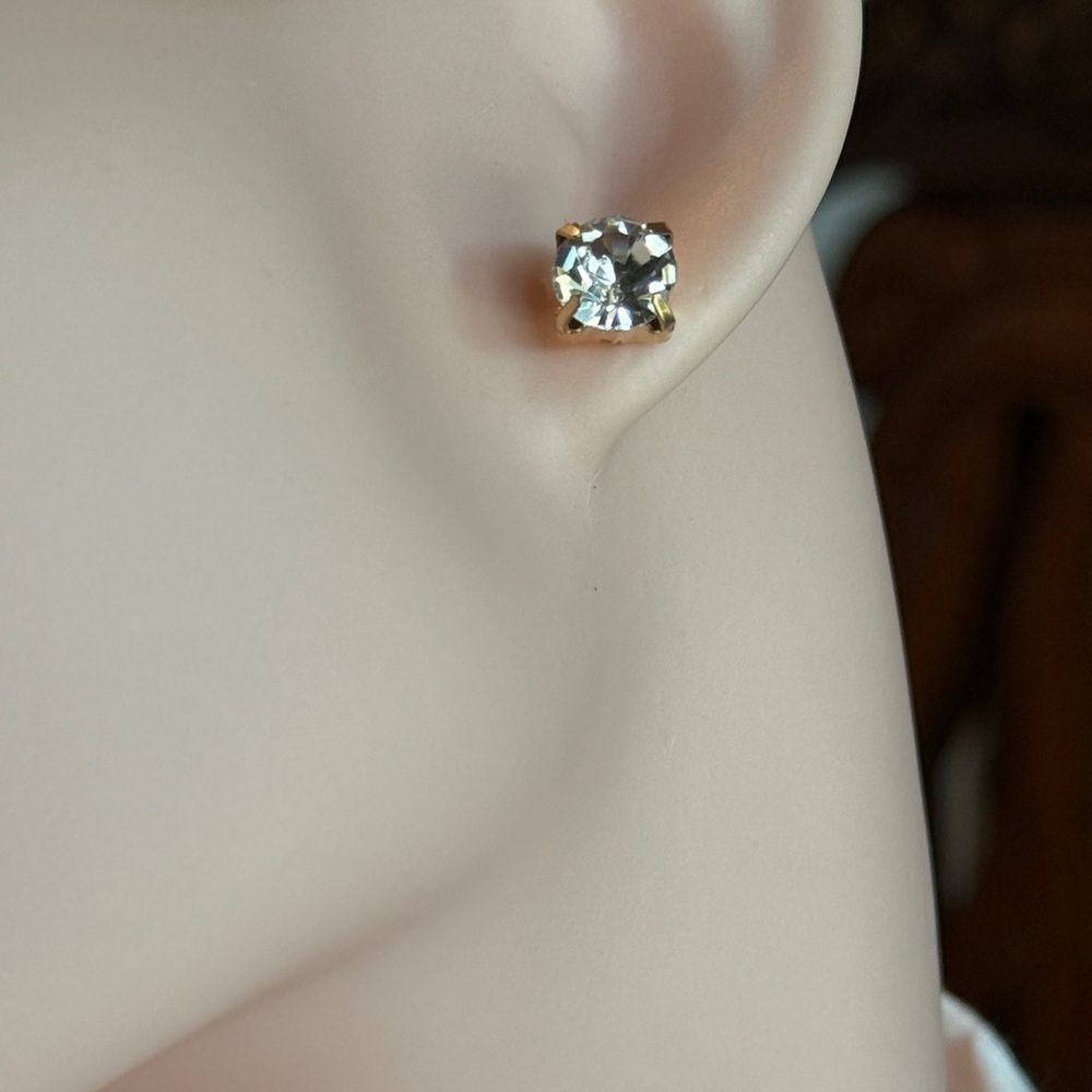 Gold Earrings With Zirconia 💎